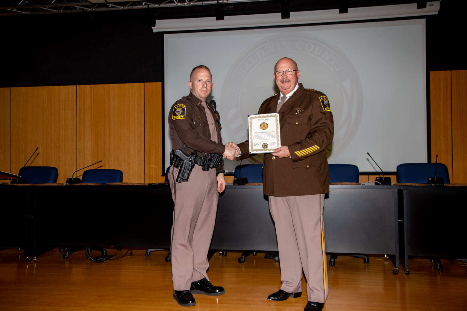 Deputy Trent Rowland Receives Award