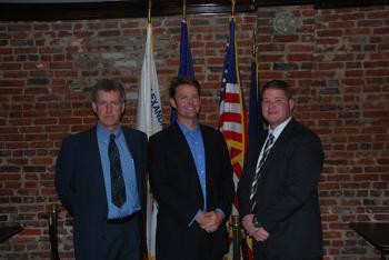 In Photo: left to right Alexandria Senior Vice President Chris Flood, Bryan Porter, Chapter President Tom Ground.